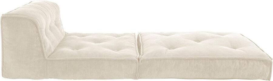INOSIGN Fauteuil Pia Loungestoel van corduroy in 2 maten poef-functie. - Foto 12