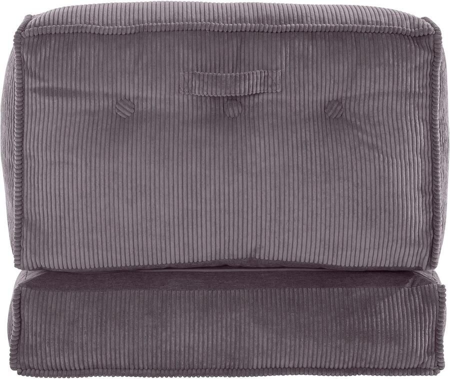 INOSIGN Fauteuil Pia Loungestoel van corduroy in 2 maten poef-functie. - Foto 3