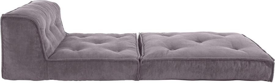 INOSIGN Fauteuil Pia Loungestoel van corduroy in 2 maten poef-functie. - Foto 13