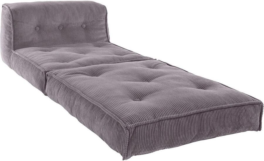 INOSIGN Fauteuil Pia Loungestoel van corduroy in 2 maten poef-functie. - Foto 12