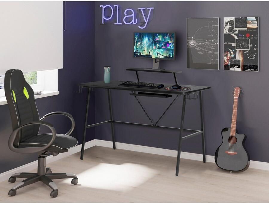 INOSIGN Gamingtafel STREAKY bureau pc-bureau kabeldoorvoer 2 hoofdtelefoonhaken - Foto 8