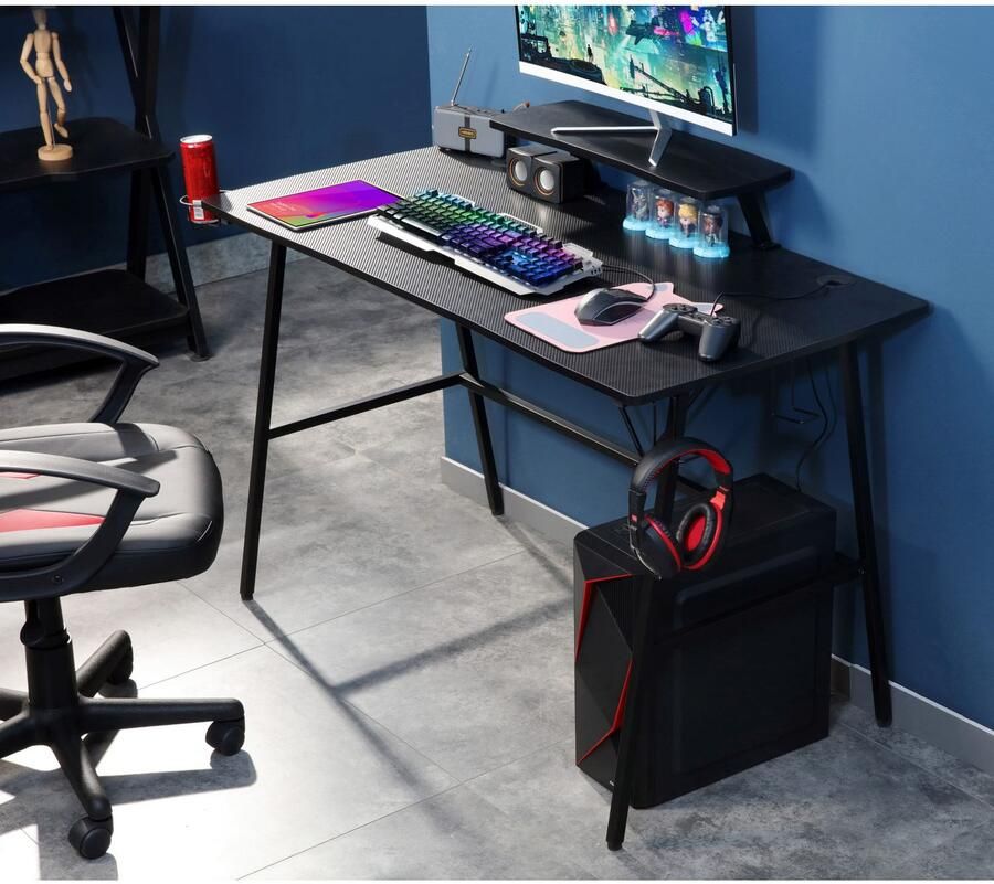 INOSIGN Gamingtafel STREAKY bureau pc-bureau kabeldoorvoer 2 hoofdtelefoonhaken - Foto 4