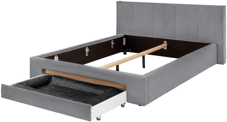INOSIGN Gestoffeerd bed CiTY GiRON bedframe met bedlade gestoffeerd opbergbed met hondenbed of opberglade bekleding van corduroy of linnenlook - Foto 10
