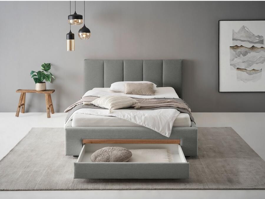 INOSIGN Gestoffeerd bed CiTY GiRON bedframe met bedlade gestoffeerd opbergbed met hondenbed of opberglade bekleding van corduroy of linnenlook - Foto 2