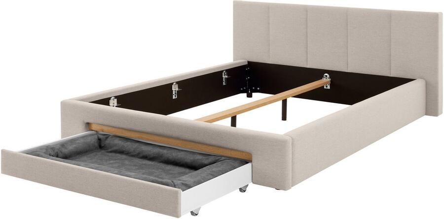 INOSIGN Gestoffeerd bed CiTY GiRON bedframe met bedlade gestoffeerd opbergbed met hondenbed of opberglade bekleding van corduroy of linnenlook - Foto 13