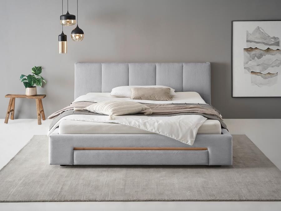 INOSIGN Gestoffeerd bed CiTY GiRON bedframe met bedlade gestoffeerd opbergbed met hondenbed of opberglade bekleding van corduroy of linnenlook - Foto 9