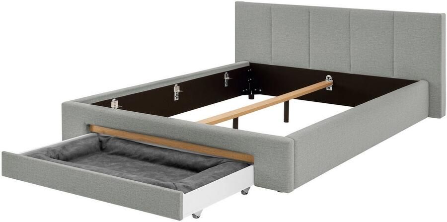 INOSIGN Gestoffeerd bed CiTY GiRON bedframe met bedlade gestoffeerd opbergbed met hondenbed of opberglade bekleding van corduroy of linnenlook - Foto 12