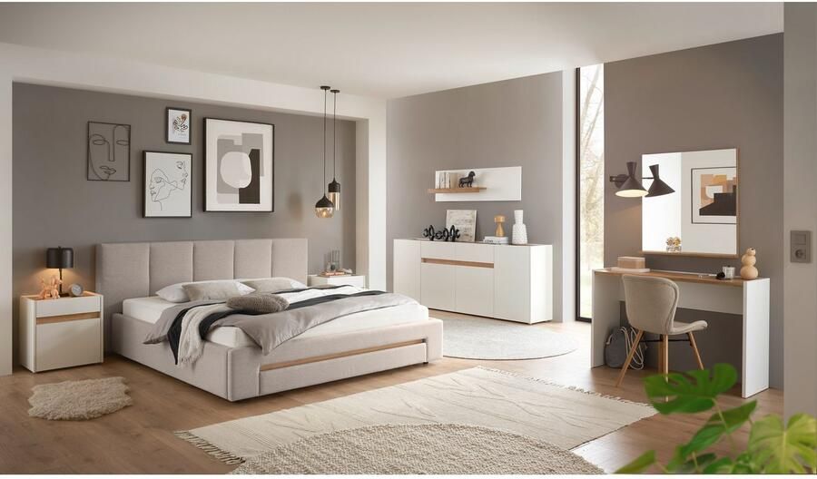 INOSIGN Gestoffeerd bed CiTY GiRON bedframe met bedlade gestoffeerd opbergbed met hondenbed of opberglade bekleding van corduroy of linnenlook - Foto 7