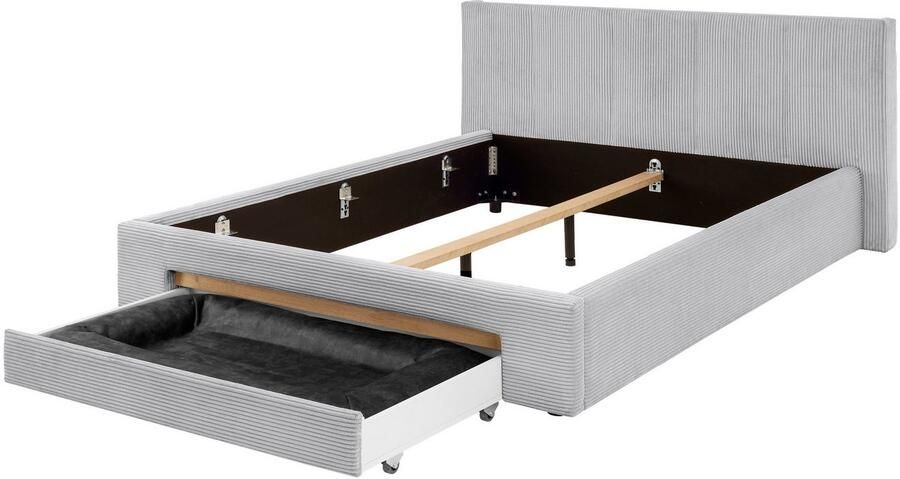 INOSIGN Gestoffeerd bed CiTY GiRON bedframe met bedlade gestoffeerd opbergbed met hondenbed of opberglade bekleding van corduroy of linnenlook - Foto 11