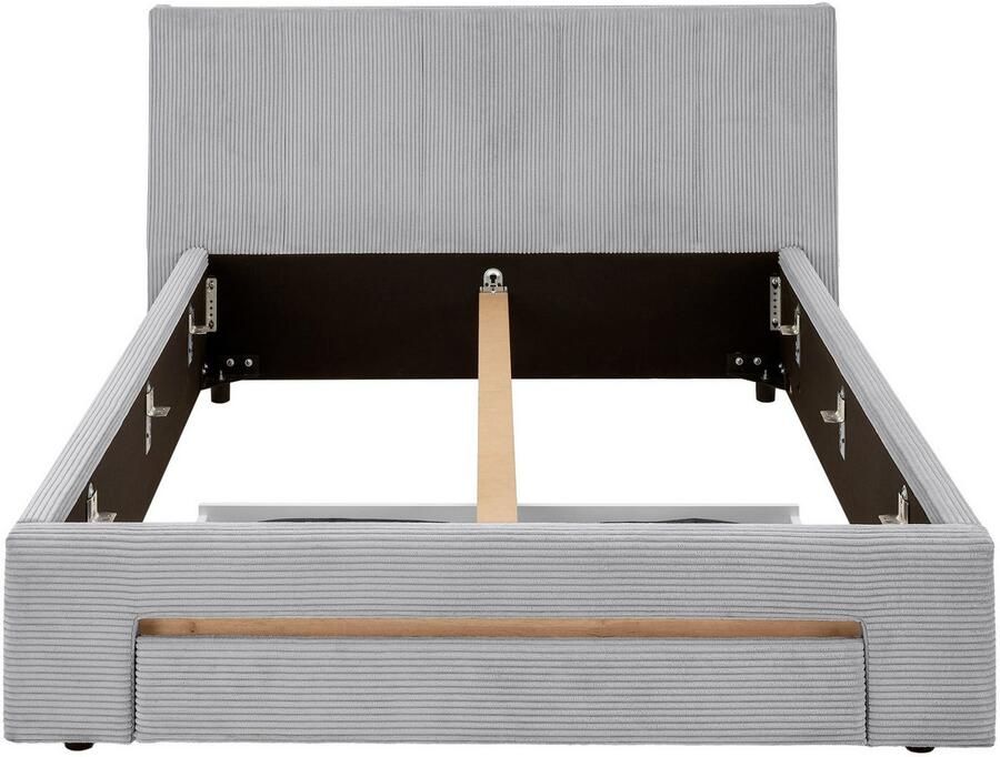 INOSIGN Gestoffeerd bed CiTY GiRON bedframe met bedlade gestoffeerd opbergbed met hondenbed of opberglade bekleding van corduroy of linnenlook