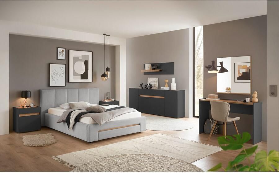 INOSIGN Gestoffeerd bed CiTY GiRON bedframe met bedlade gestoffeerd opbergbed met hondenbed of opberglade bekleding van corduroy of linnenlook - Foto 9