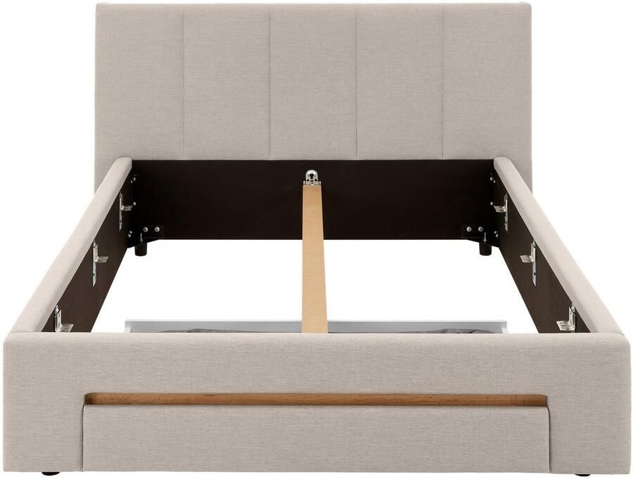INOSIGN Gestoffeerd bed CiTY GiRON bedframe met bedlade gestoffeerd opbergbed met hondenbed of opberglade bekleding van corduroy of linnenlook