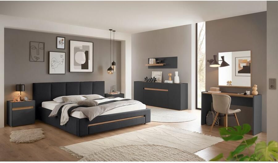 INOSIGN Gestoffeerd bed CiTY GiRON bedframe met bedlade gestoffeerd opbergbed met hondenbed of opberglade bekleding van corduroy of linnenlook - Foto 8