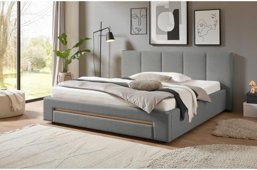 INOSIGN Gestoffeerd bed CiTY GiRON bedframe met bedlade gestoffeerd opbergbed met hondenbed of opberglade bekleding van corduroy of linnenlook - Foto 6