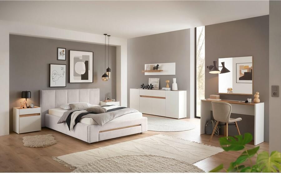 INOSIGN Gestoffeerd bed CiTY GiRON bedframe met bedlade gestoffeerd opbergbed met hondenbed of opberglade bekleding van corduroy of linnenlook - Foto 7