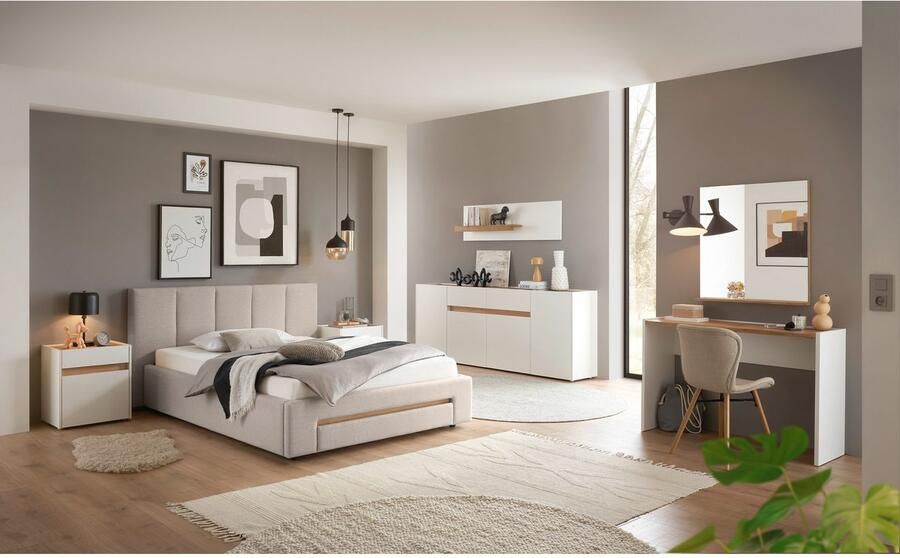 INOSIGN Gestoffeerd bed CiTY GiRON bedframe met bedlade gestoffeerd opbergbed met hondenbed of opberglade bekleding van corduroy of linnenlook - Foto 9