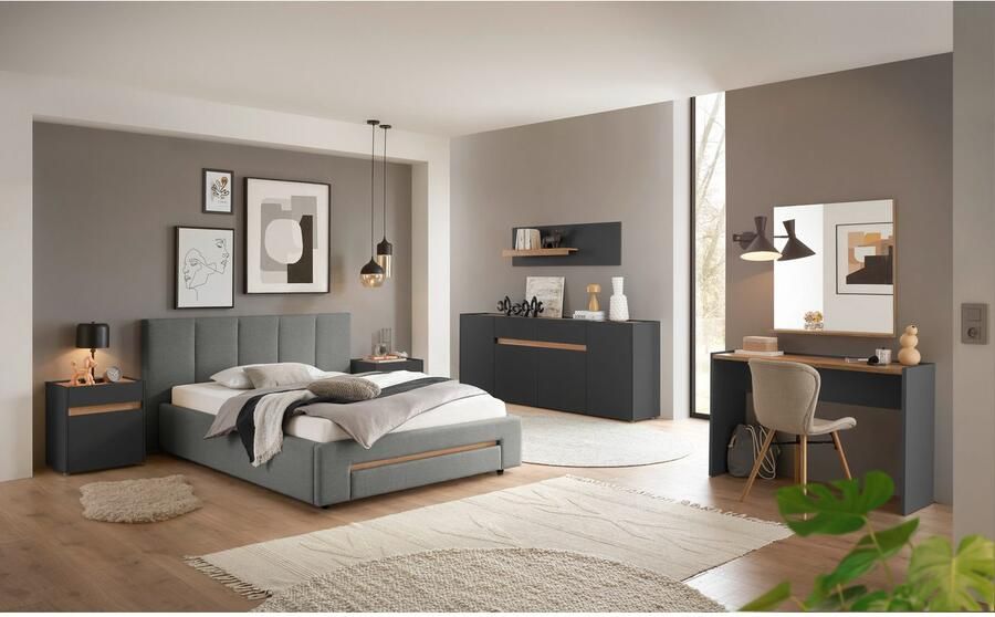 INOSIGN Gestoffeerd bed CiTY GiRON bedframe met bedlade gestoffeerd opbergbed met hondenbed of opberglade bekleding van corduroy of linnenlook - Foto 9