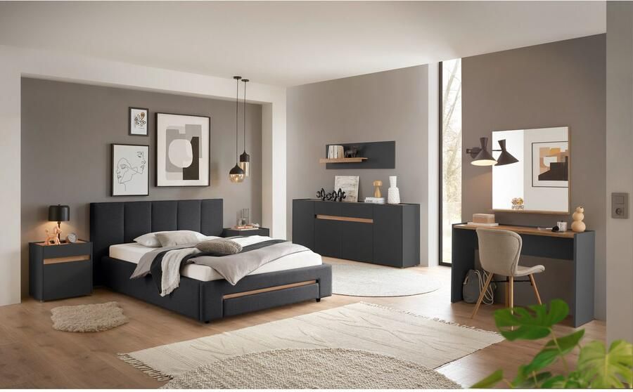 INOSIGN Gestoffeerd bed CiTY GiRON bedframe met bedlade gestoffeerd opbergbed met hondenbed of opberglade bekleding van corduroy of linnenlook - Foto 9