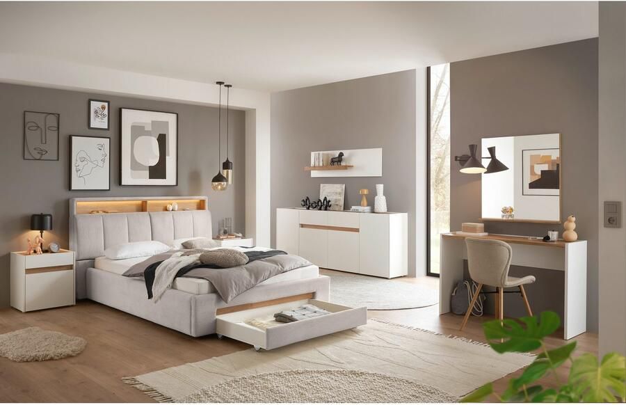 INOSIGN Gestoffeerd bed CiTY GiRON gepolsterd opbergbed met LED-verlichting Bedkisten met hondenbed of als opbergruimte opklapbare hoofdeinden - Foto 10