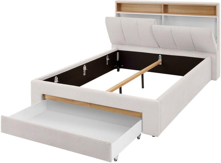 INOSIGN Gestoffeerd bed CiTY GiRON gepolsterd opbergbed met LED-verlichting Bedkisten met hondenbed of als opbergruimte opklapbare hoofdeinden - Foto 3