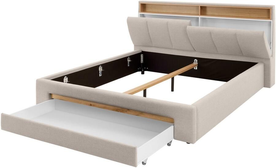 INOSIGN Gestoffeerd bed CiTY GiRON gepolsterd opbergbed met LED-verlichting Bedkisten met hondenbed of als opbergruimte opklapbare hoofdeinden - Foto 9