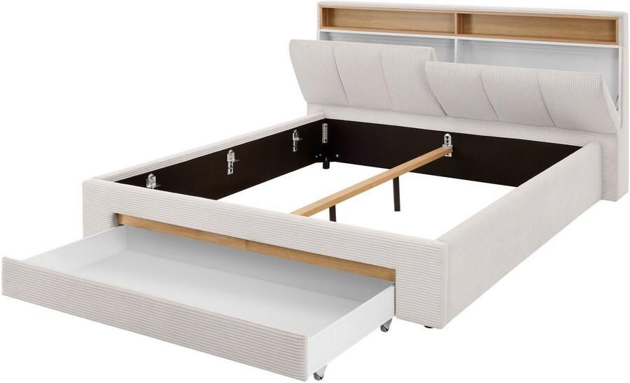 INOSIGN Gestoffeerd bed CiTY GiRON gepolsterd opbergbed met LED-verlichting Bedkisten met hondenbed of als opbergruimte opklapbare hoofdeinden - Foto 9