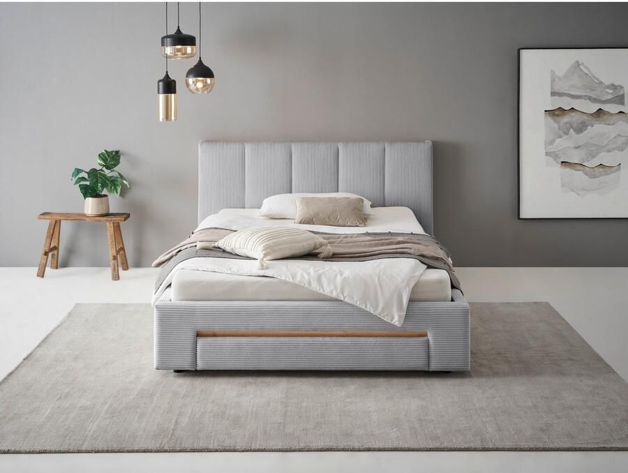 INOSIGN Gestoffeerd bed CiTY GiRON gepolsterd opbergbed met LED-verlichting Bedkisten met hondenbed of als opbergruimte opklapbare hoofdeinden - Foto 3