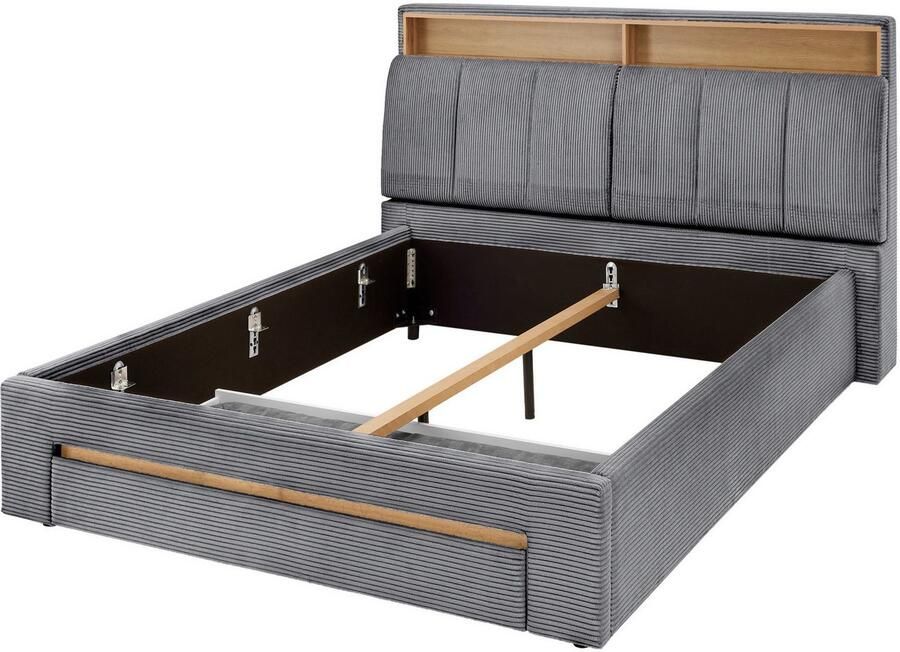 INOSIGN Gestoffeerd bed CiTY GiRON gepolsterd opbergbed met LED-verlichting Bedkisten met hondenbed of als opbergruimte opklapbare hoofdeinden - Foto 4