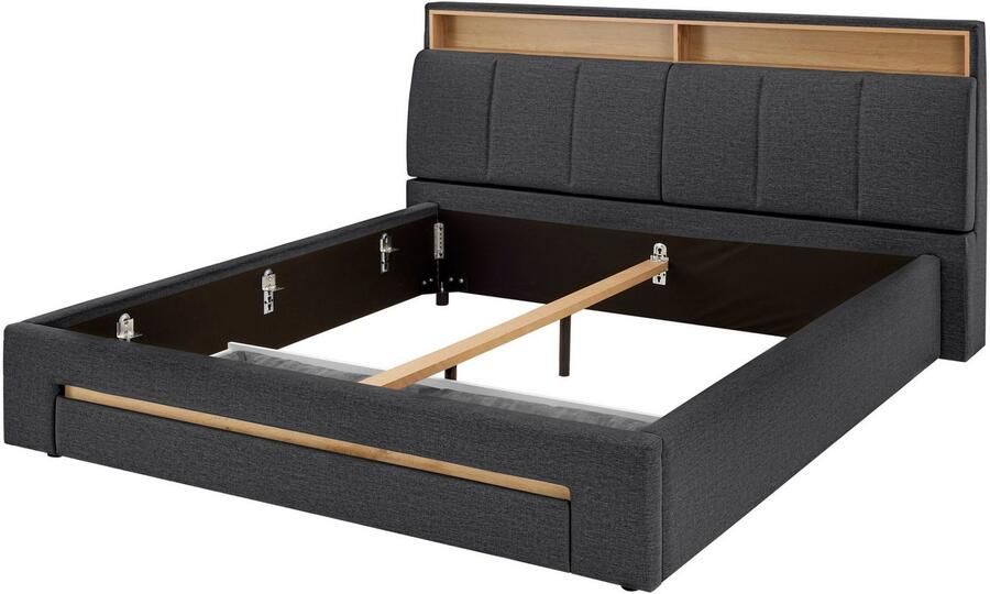 INOSIGN Gestoffeerd bed CiTY GiRON gepolsterd opbergbed met LED-verlichting Bedkisten met hondenbed of als opbergruimte opklapbare hoofdeinden - Foto 11