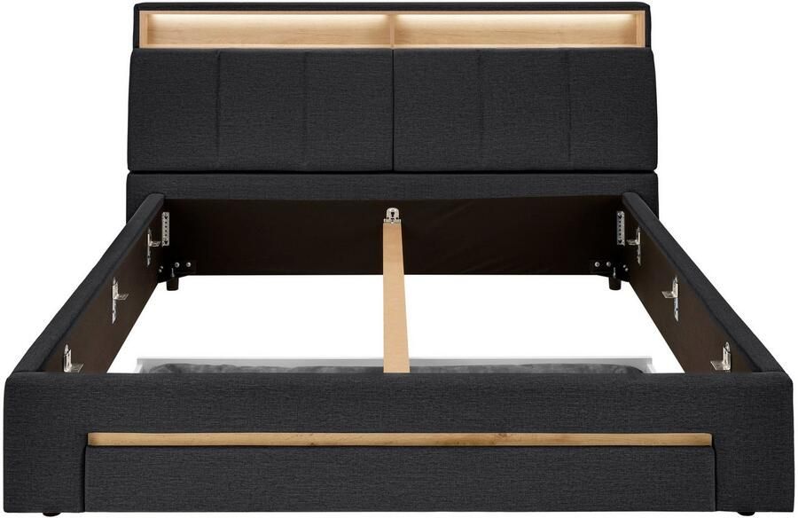 INOSIGN Gestoffeerd bed CiTY GiRON gepolsterd opbergbed met LED-verlichting Bedkisten met hondenbed of als opbergruimte opklapbare hoofdeinden - Foto 8