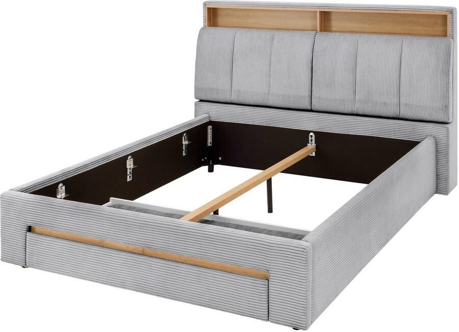 INOSIGN Gestoffeerd bed CiTY GiRON gepolsterd opbergbed met LED-verlichting Bedkisten met hondenbed of als opbergruimte opklapbare hoofdeinden - Foto 5