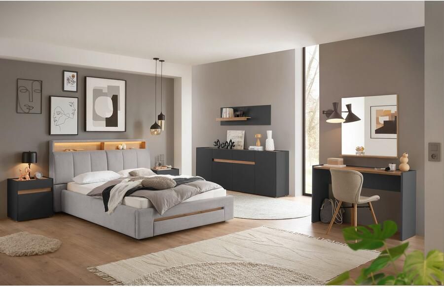 INOSIGN Gestoffeerd bed CiTY GiRON gepolsterd opbergbed met LED-verlichting Bedkisten met hondenbed of als opbergruimte opklapbare hoofdeinden - Foto 10