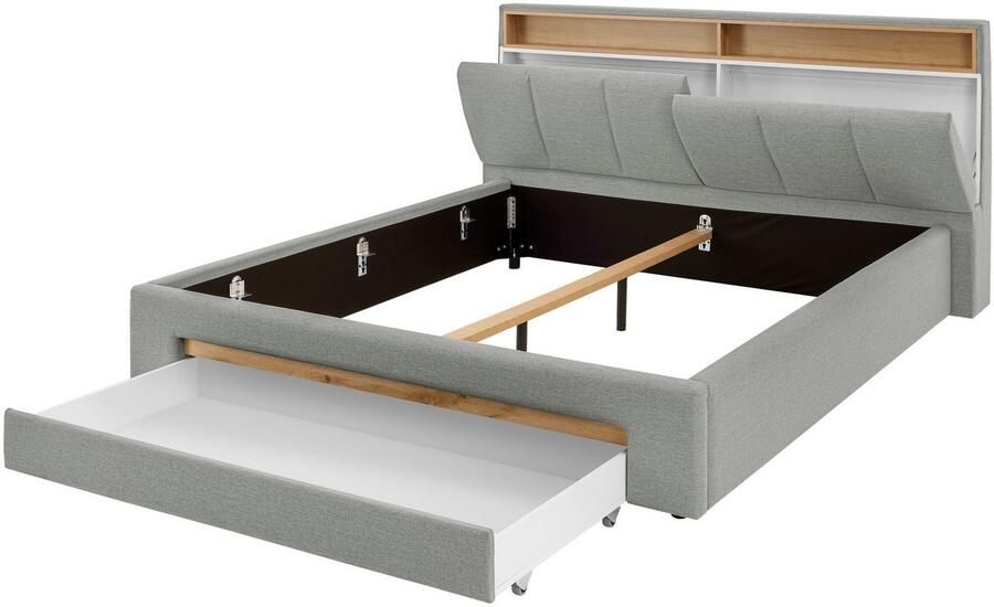 INOSIGN Gestoffeerd bed CiTY GiRON gepolsterd opbergbed met LED-verlichting Bedkisten met hondenbed of als opbergruimte opklapbare hoofdeinden - Foto 8