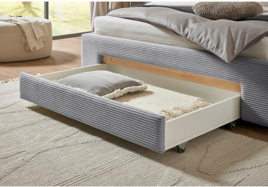 INOSIGN Gestoffeerd bed CiTY GiRON bedframe met bedlade gestoffeerd opbergbed met hondenbed of opberglade bekleding van corduroy of linnenlook - Foto 5