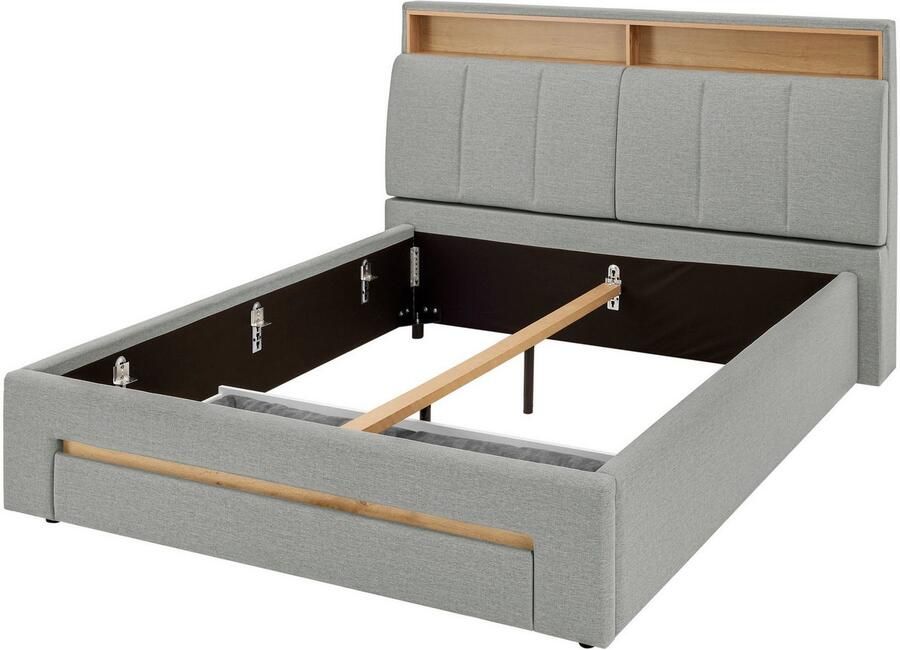 INOSIGN Gestoffeerd bed CiTY GiRON gepolsterd opbergbed met LED-verlichting Bedkisten met hondenbed of als opbergruimte opklapbare hoofdeinden - Foto 5