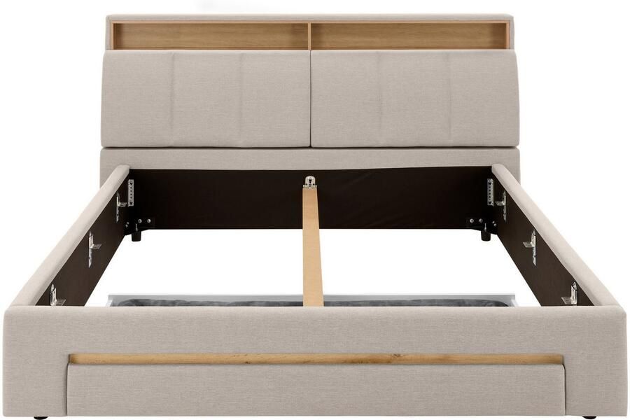 INOSIGN Gestoffeerd bed CiTY GiRON gepolsterd opbergbed met LED-verlichting Bedkisten met hondenbed of als opbergruimte opklapbare hoofdeinden - Foto 6