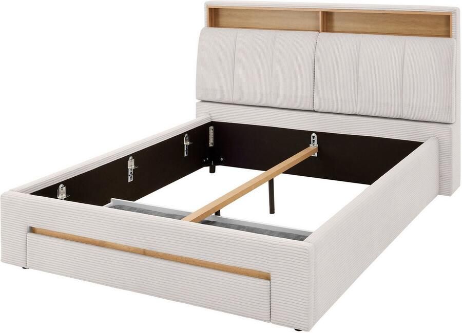 INOSIGN Gestoffeerd bed CiTY GiRON gepolsterd opbergbed met LED-verlichting Bedkisten met hondenbed of als opbergruimte opklapbare hoofdeinden - Foto 5