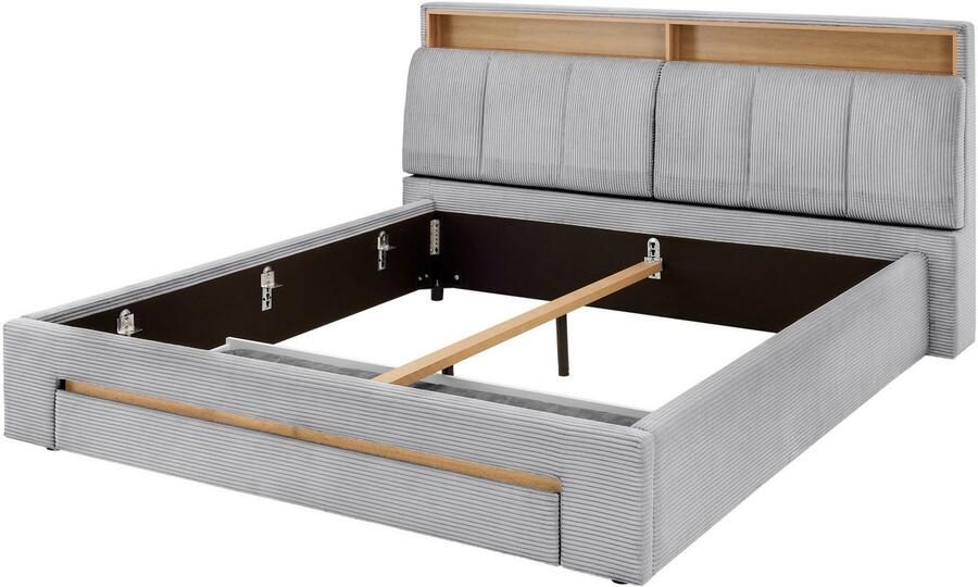 INOSIGN Gestoffeerd bed CiTY GiRON gepolsterd opbergbed met LED-verlichting Bedkisten met hondenbed of als opbergruimte opklapbare hoofdeinden - Foto 12