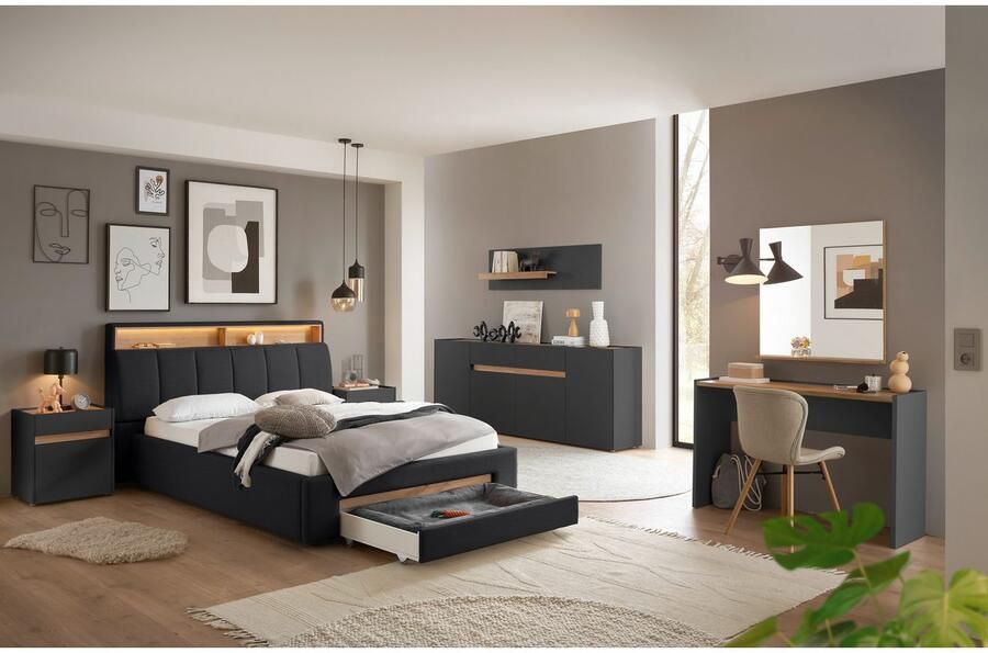 INOSIGN Gestoffeerd bed CiTY GiRON gepolsterd opbergbed met LED-verlichting Bedkisten met hondenbed of als opbergruimte opklapbare hoofdeinden - Foto 10