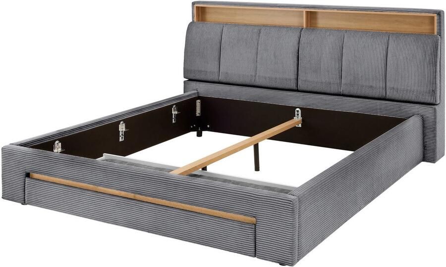 INOSIGN Gestoffeerd bed CiTY GiRON gepolsterd opbergbed met LED-verlichting Bedkisten met hondenbed of als opbergruimte opklapbare hoofdeinden - Foto 10