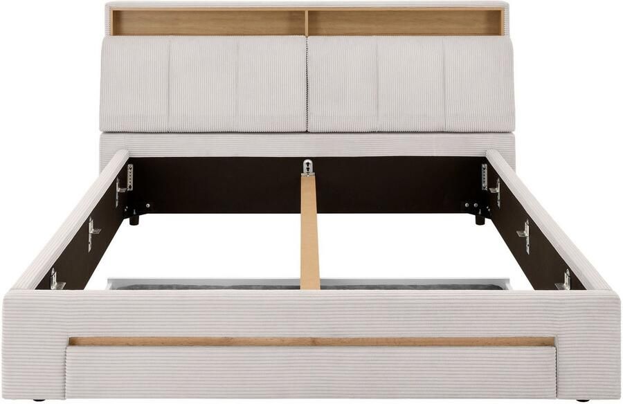 INOSIGN Gestoffeerd bed CiTY GiRON gepolsterd opbergbed met LED-verlichting Bedkisten met hondenbed of als opbergruimte opklapbare hoofdeinden - Foto 7