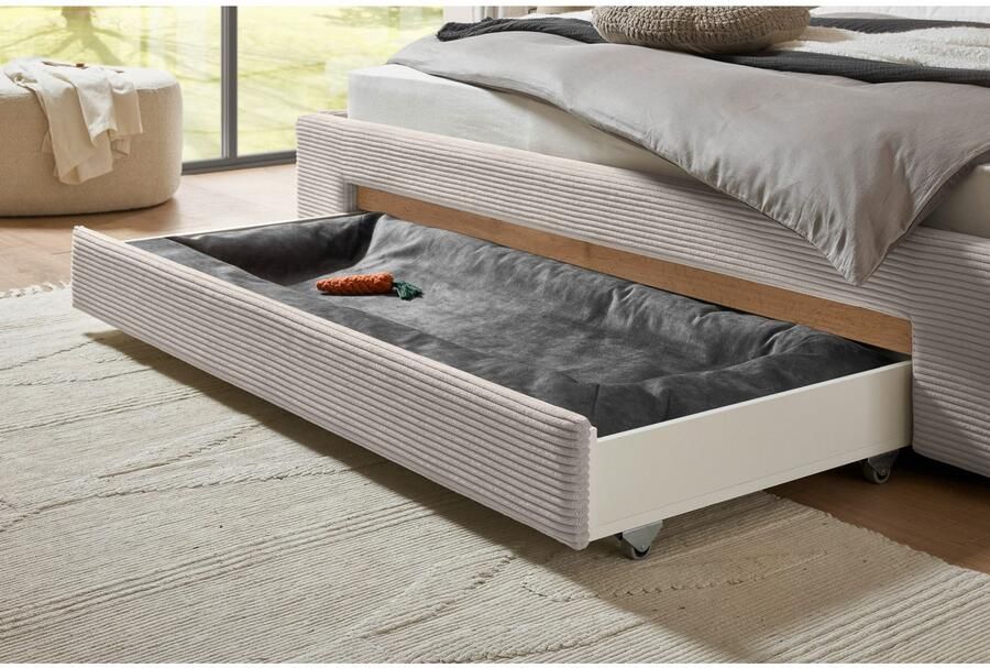 INOSIGN Gestoffeerd bed CiTY GiRON gepolsterd opbergbed met LED-verlichting Bedkisten met hondenbed of als opbergruimte opklapbare hoofdeinden - Foto 5