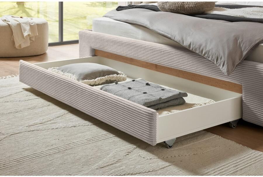 INOSIGN Gestoffeerd bed CiTY GiRON bedframe met bedlade gestoffeerd opbergbed met hondenbed of opberglade bekleding van corduroy of linnenlook - Foto 2