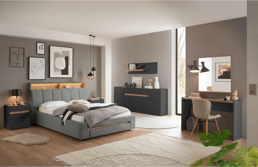 INOSIGN Gestoffeerd bed CiTY GiRON gepolsterd opbergbed met LED-verlichting Bedkisten met hondenbed of als opbergruimte opklapbare hoofdeinden - Foto 10