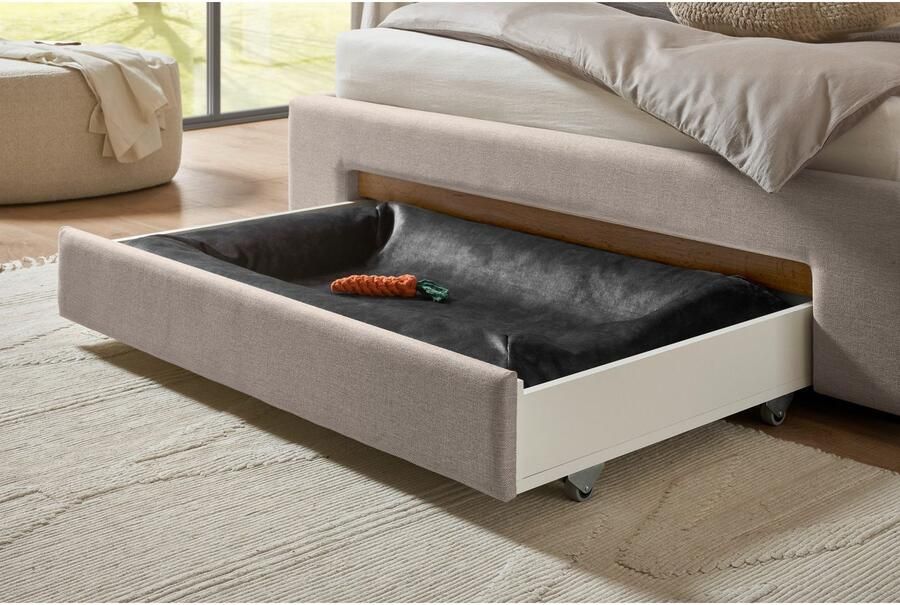 INOSIGN Gestoffeerd bed CiTY GiRON bedframe met bedlade gestoffeerd opbergbed met hondenbed of opberglade bekleding van corduroy of linnenlook - Foto 5