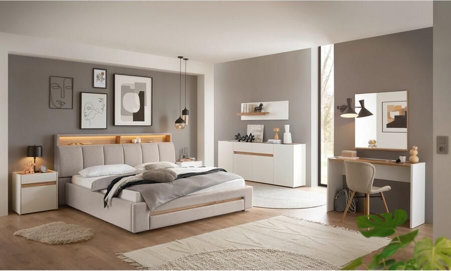 INOSIGN Gestoffeerd bed CiTY GiRON gepolsterd opbergbed met LED-verlichting Bedkisten met hondenbed of als opbergruimte opklapbare hoofdeinden - Foto 10