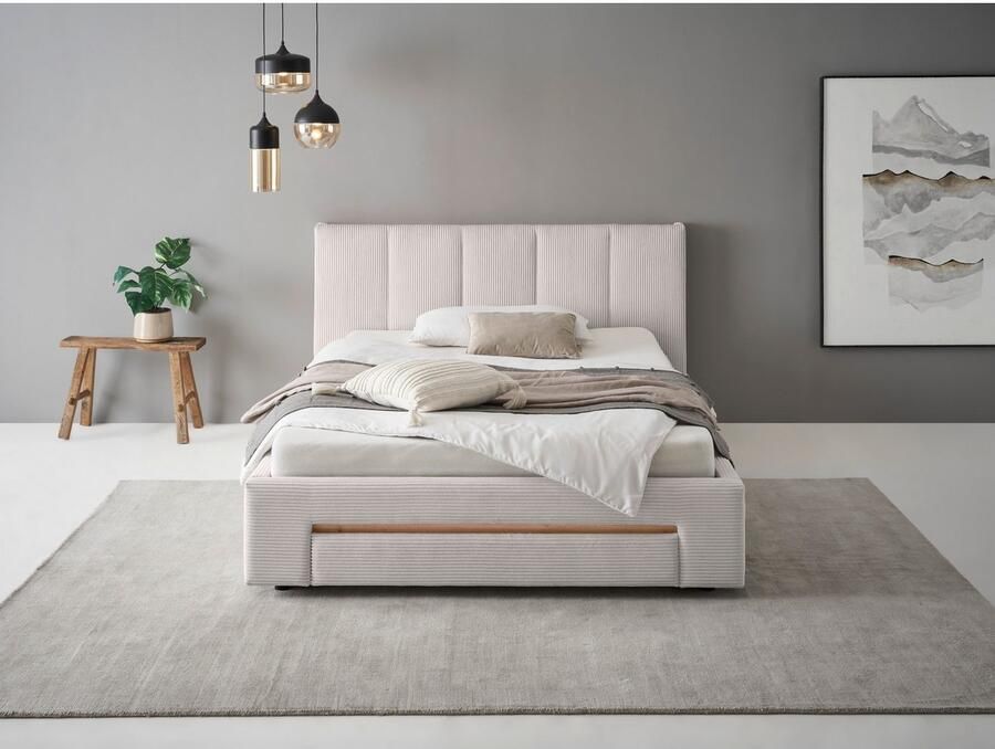 INOSIGN Gestoffeerd bed CiTY GiRON gepolsterd opbergbed met LED-verlichting Bedkisten met hondenbed of als opbergruimte opklapbare hoofdeinden - Foto 3