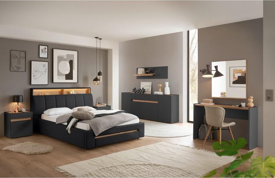 INOSIGN Gestoffeerd bed CiTY GiRON gepolsterd opbergbed met LED-verlichting Bedkisten met hondenbed of als opbergruimte opklapbare hoofdeinden - Foto 10