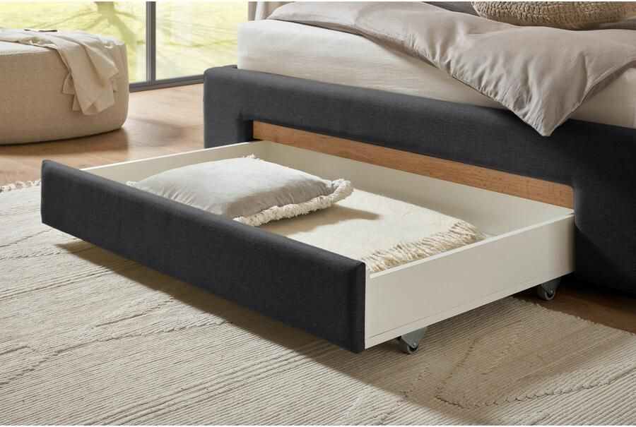 INOSIGN Gestoffeerd bed CiTY GiRON bedframe met bedlade gestoffeerd opbergbed met hondenbed of opberglade bekleding van corduroy of linnenlook - Foto 7