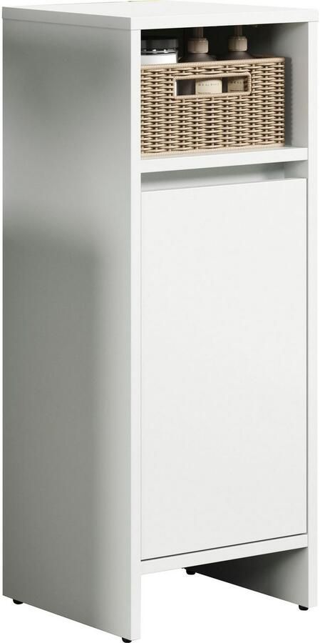 INOSIGN Halfhoge kast Banta Badkommode met 2-kleurige rand in wit grijs Flexibele deurmontage (1 stuk) - Foto 2